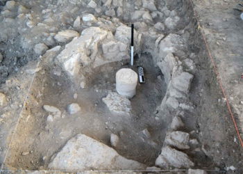 Arqueología: el horno en la casa del alfarero de Shijin (Foto: Steven Meigs)