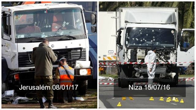 El ataque islámico con un camión en Niza tuvo cobertura a nivel mundial. Pro el ataque islámico con camión en Jerusalén, nunca fue noticia para el resto del mundo.