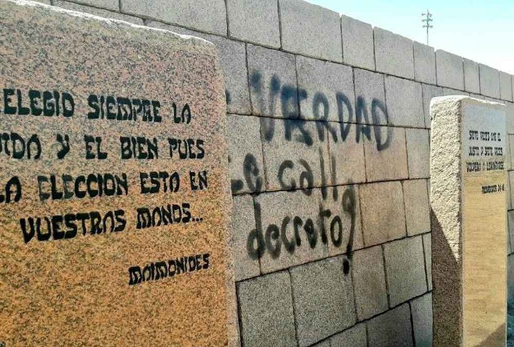 Municipalidad de Montevideo limpió memorial del Holocausto vandalizado