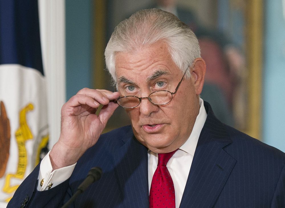 El Secretario de Estado Rex Tillerson hace una declaración en el Departamento de Estado en Washington, DC, el miércoles 4 de octubre de 2017. (AP / Cliff Owen)