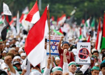 Decenas de miles se unen contra Israel en Indonesia