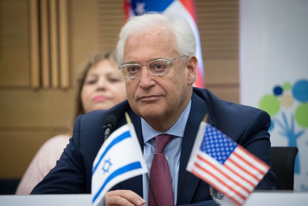 El embajador estadounidense en Israel, David Friedman. (Yonatan Sindel / Flash90)