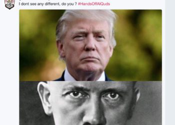 Twitter de Fatah compara a Trump con Hitler y a EE.UU con ISIS