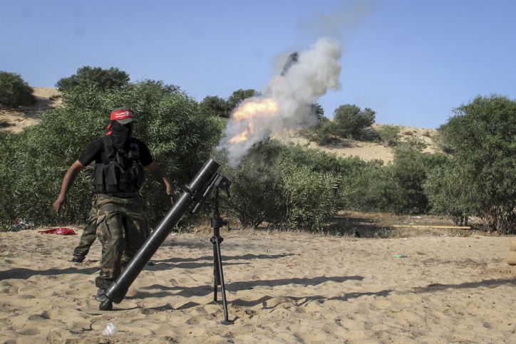 Tres granadas de mortero disparadas desde Gaza al sur de Israel