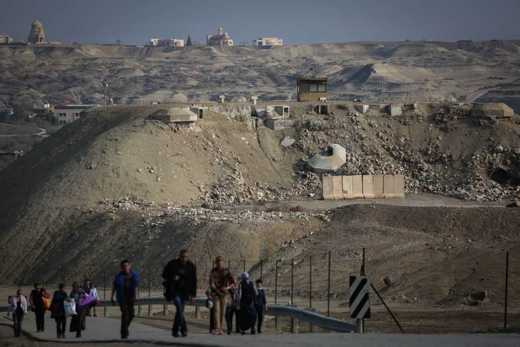 Un puesto de guardia fronterizo de las FDI en Qasr al-Yahud, cerca del río Jordán y la frontera entre Israel y Jordania, el 18 de enero de 2015. (Hadas Parush / Flash 90)