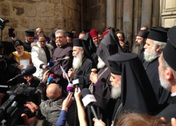 Intensificando la protesta contra Israel, líderes de la iglesia cierran el Santo Sepulcro