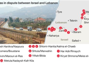 Trece puntos fronterizos que elevan las tensiones entre Israel y el Líbano