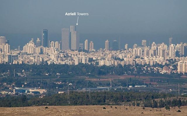 Sky line de Tel Aviv – vista desde el supuesto Estado palestino (Foto: Hagai Nativ)