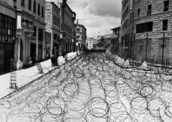Jerusalem dividida por los jordanos, desde 1948 a 1967, tras expulsar a la población judía nativa y colocar francotiradores.