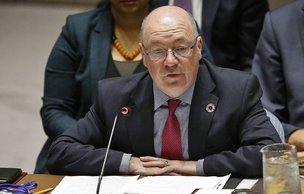 El Ministro de Estado británico del Departamento para el Desarrollo Internacional, Alistair Burt, se dirige a una reunión del Consejo de Seguridad de las Naciones Unidas durante la Asamblea General de la ONU, el 21 de septiembre de 2017 en la sede de la ONU. (Bebeto Matthews / AP)