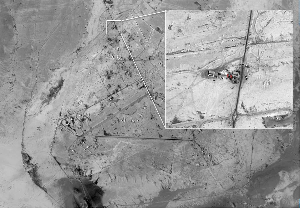 Identificación de un equipo iraní de UAV en el aeropuerto de Sikkel en Siria