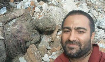 Una selfie que se difundió en línea fue explicada en el sitio web de noticias Roozarooz como tomada por el conductor de un camión excavador.