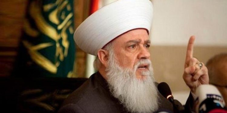 El Mufti del Líbano insta a la Jihad por embajada de EE. UU. en Jerusalem