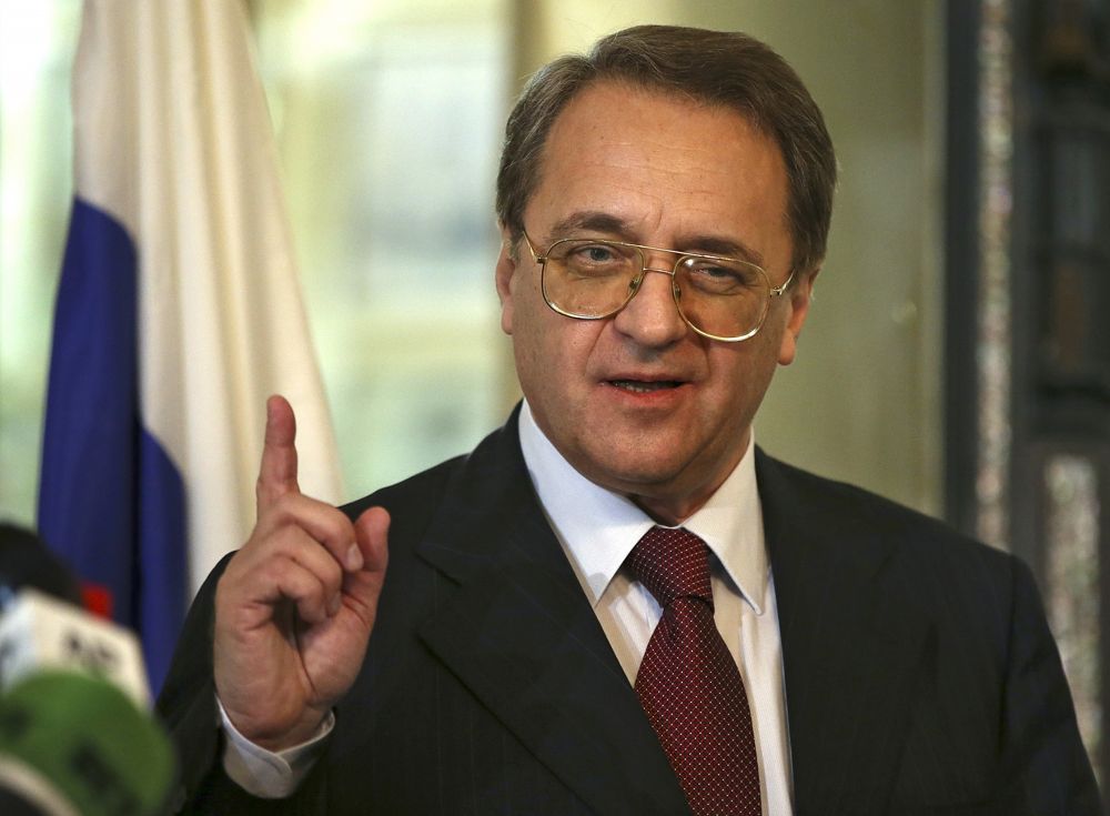 El viceministro de Asuntos Exteriores de Rusia, Mikhail Bogdanov, en Beirut, Líbano, 5 de diciembre de 2014. (AP Photo / Hussein Malla)