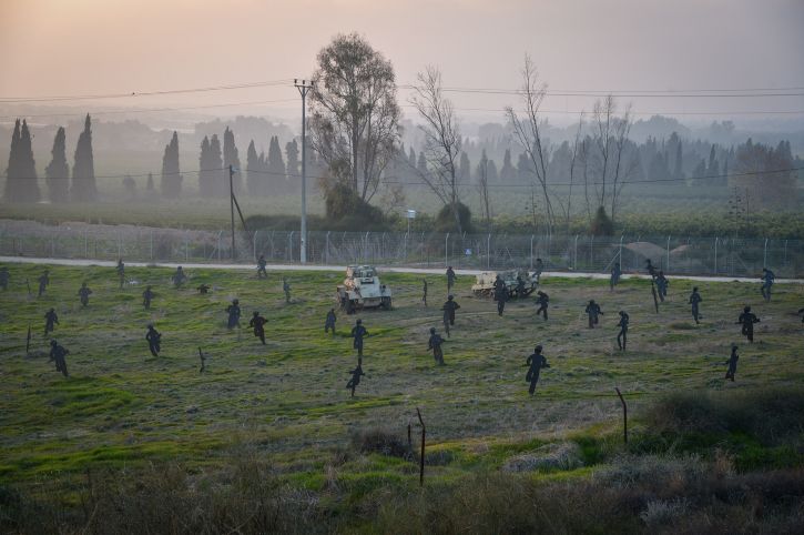 Un sitio recreando la batalla de la Guerra de la Independencia de 1948 entre los combatientes del Kibbutz Yad Mordechai y el ejército egipcio en el sur de Israel el 18 de enero de 2017. (Flash 90)