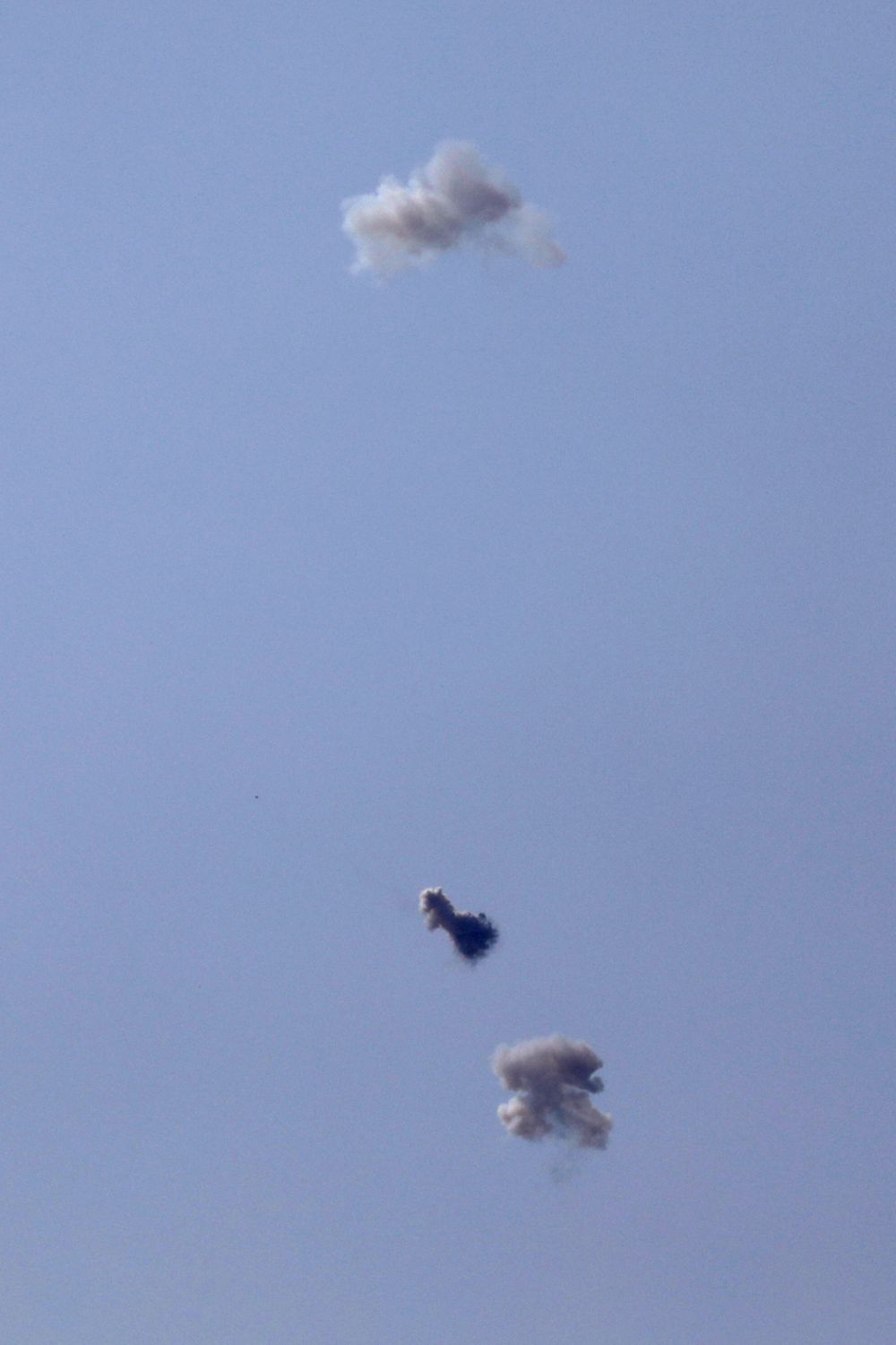 Intercepción en los cielos de Ashkelon, hoy (Foto: Reuters)