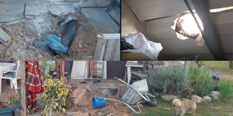 Una casa al sur de Israel fue alcanzada por un cohete lanzado desde Gaza
