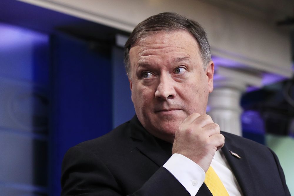 El secretario de Estado de EE. UU., Mike Pompeo, habla con los periodistas sobre Corea del Norte durante la rueda de prensa diaria en la sala de prensa de Brady en la Casa Blanca, en Washington, el 7 de junio de 2018. (AP Photo / Manuel Balce Ceneta)