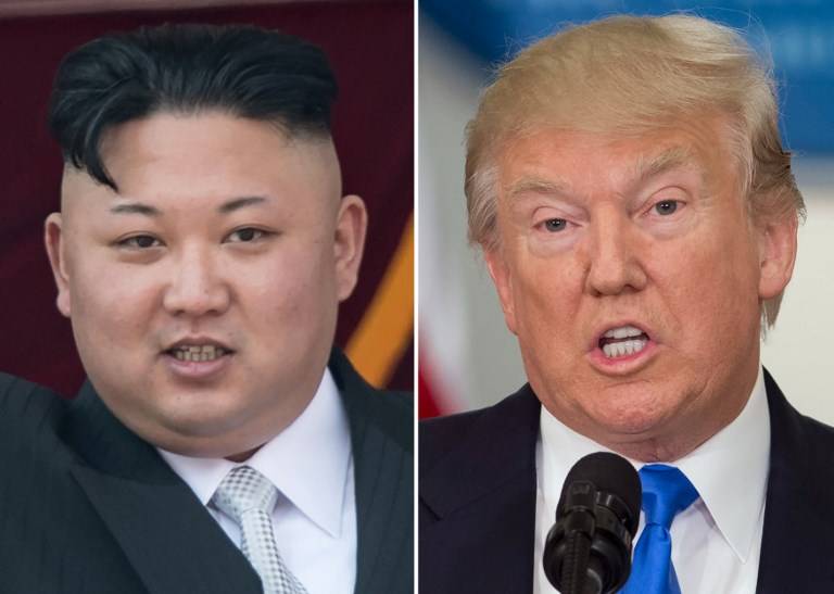 El líder norcoreano Kim Jong-un (izquierda) y el presidente estadounidense Donald Trump (derecha). (AFP / Saul Loeb y Ed Jones)