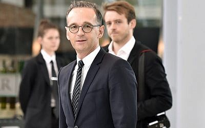 El Ministro de Asuntos Exteriores de Alemania, Heiko Maas, llega a la reunión ministerial del Plan Integral de Acción (JCPOA) sobre el acuerdo nuclear de Irán el 6 de julio de 2018 en Viena, Austria. (AFP / APA / Hans Punz)