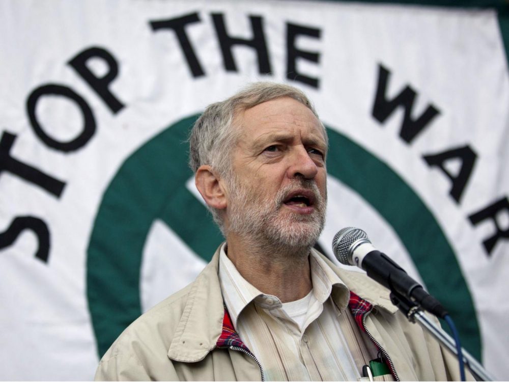 Jeremy Corbyn en una manifestación de Stop The War en 2012.