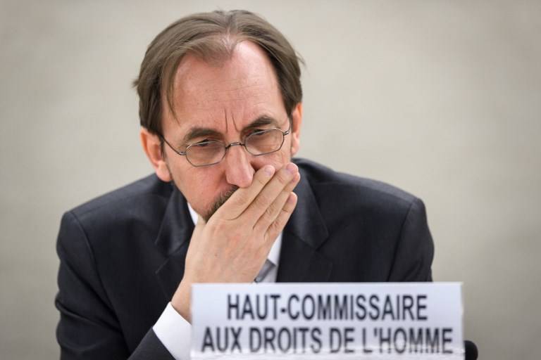El Alto Comisionado de las Naciones Unidas para los Derechos Humanos, Zeid Ra'ad Al Hussein. (AFP Photo / Fabrice Coffrini)