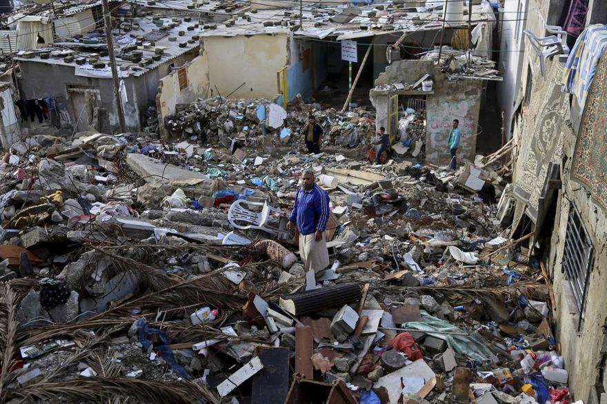 Destrucción en Gaza después de los ataques aéreos del Borde Protector (Foto: AP)