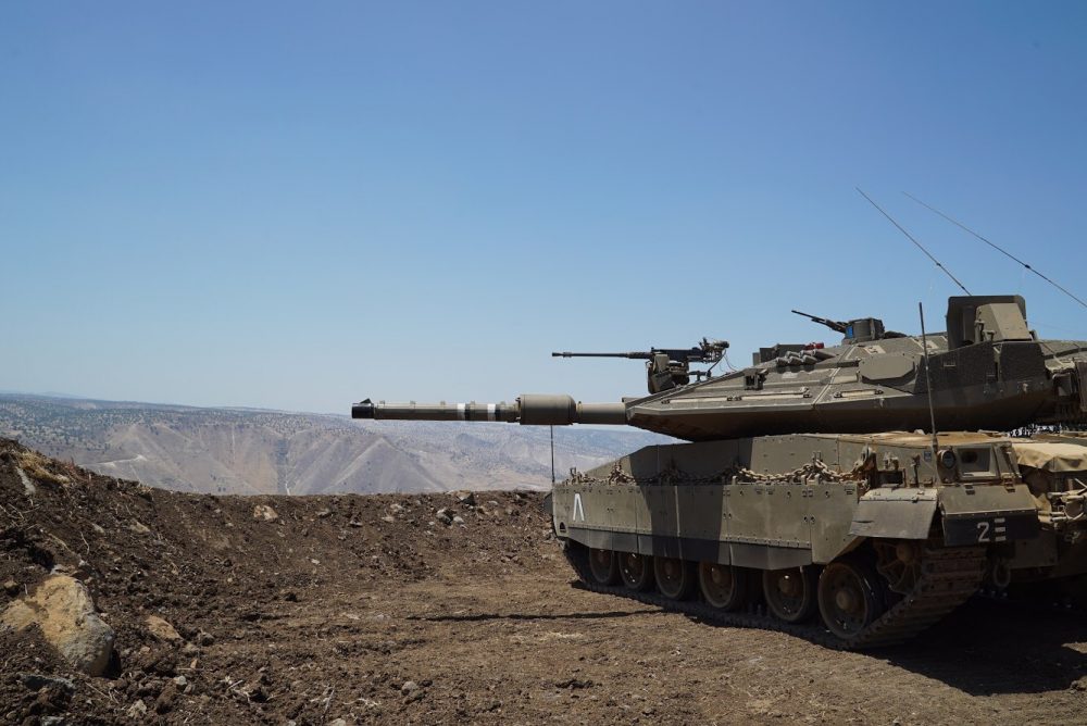 Un tanque de las FDI desplegado en los Altos del Golán, cerca de la frontera con Siria, el 1 de julio de 2018. (Fuerzas de Defensa de Israel)