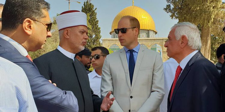 Israel se molestó por saludo de diplomático jordano al Príncipe William en el Monte del Templo