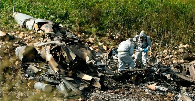 El sitio del accidente del F-16 israelí en febrero. "Irán no se conformará con el envío de drones a Israel", anunció Soleimani, "pero trabajará para borrar a la entidad sionista del mapa" (Foto: AFP)