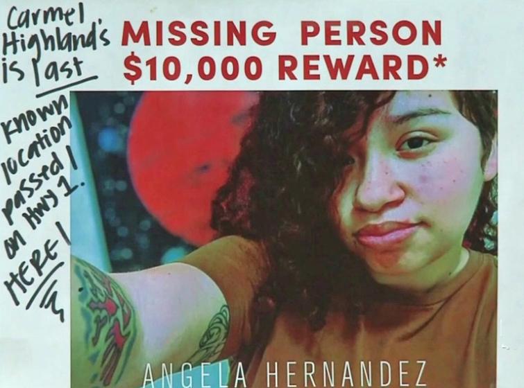 Con este mensaje la familia de Angela Hernández trató desesperadamente de encontrarla mientras estaba en el fondo del acantilado.