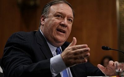 El Secretario de Estado de los Estados Unidos Mike Pompeo testifica durante una audiencia ante el Comité de Relaciones Exteriores del Senado en Capitol Hill en Washington, DC, el 25 de julio de 2018. (Alex Wong / Getty Images / AFP)