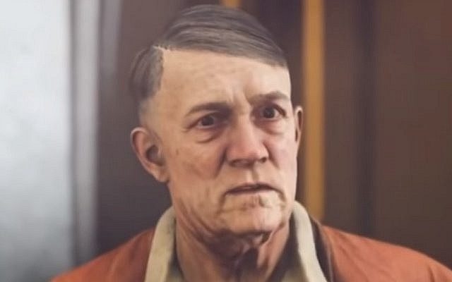 El dictador nazi Adolf Hitler aparece sin bigote en la versión alemana del videojuego "Wolfenstein II". (Captura de pantalla: YouTube)