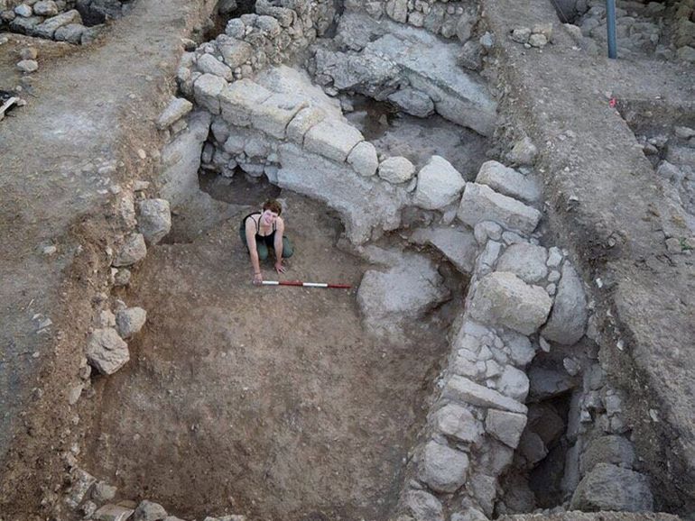 Una de las habitaciones en las que se encontraron huesos de gacela en Shikhin, 2018 Shikhin Excavation Project