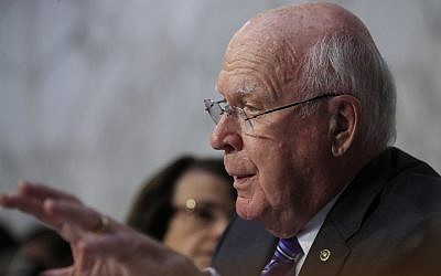 El senador Patrick Leahy en Capitol Hill en Washington, miércoles, 5 de septiembre de 2018. (AP Photo / Manuel Balce Ceneta)