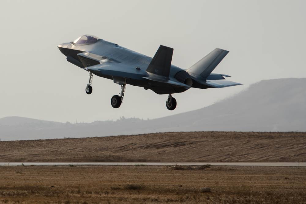 Un avión de combate F-35 despega de la base aérea de Nevatim en el centro de Israel en una fotografía sin fecha. (Fuerzas de Defensa de Israel)