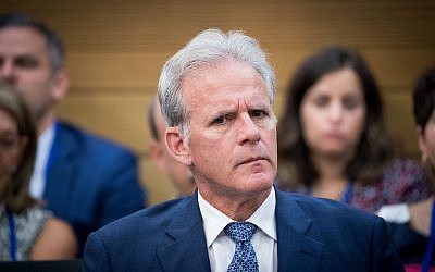 Viceministro Michael Oren en la Knesset, 27 de junio de 2017. (Yonatán Sindel)