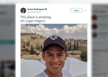 James Rodríguez desde Jerusalem borró bandera de Israel en Twitter