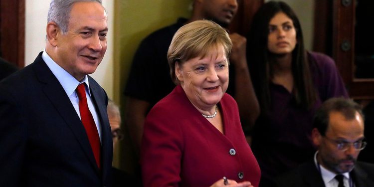 Merkel y Netanyahu en la conferencia de prensa (Foto: AFP)