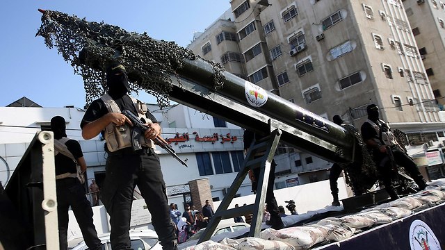 Desfile militar de las Brigadas Al-Quds en Gaza (Foto: AP)