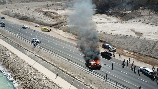 Escena del accidente (Foto: Robby Hendel)