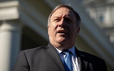 El secretario de Estado estadounidense, Mike Pompeo, habla ante la prensa en la Casa Blanca el 18 de octubre de 2018. (Saul Loeb / AFP)