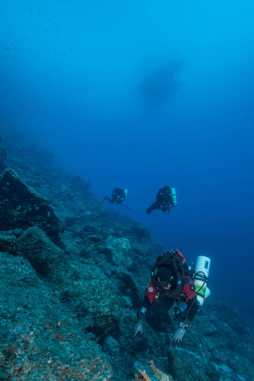 La pronunciada pendiente sobre la que se hundió el Antikythera (Brett Seymour)