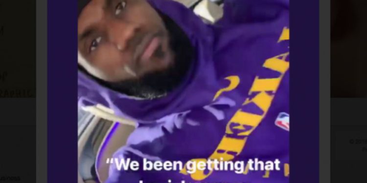 Captura de pantalla de la cuenta de Instagram de Lebron James. (Crédito de la foto: MEDIOS SOCIALES)