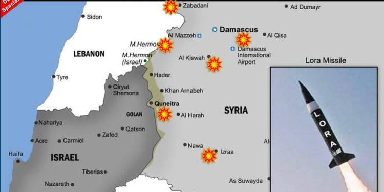 Misiles de superficie israelíes golpean a 15 objetivos de Irán y Hezbolá en Siria