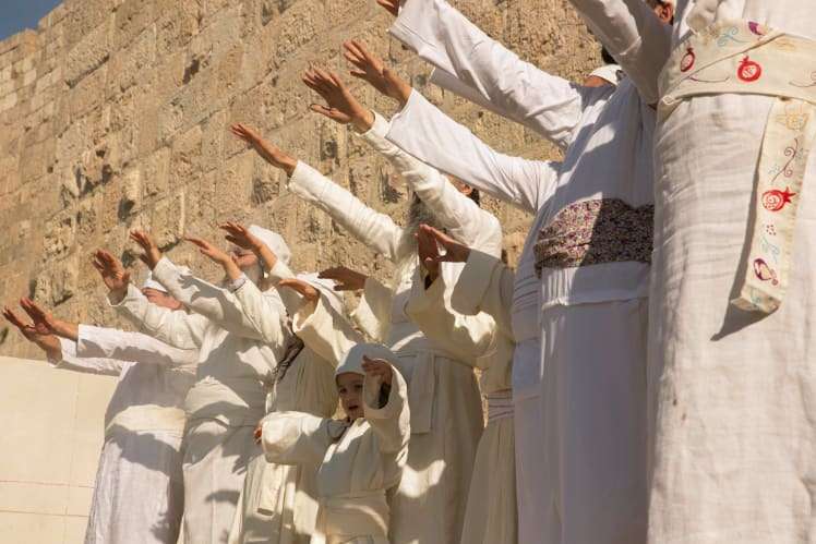 Activistas para la reconstrucción del ritual de conducta del Templo, Jerusalén, 10 de diciembre de 2018. Olivier Fitoussi