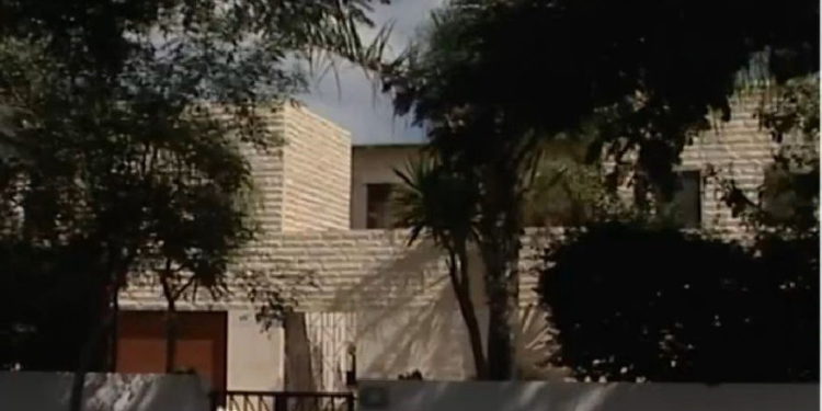 Residencia privada del primer ministro Benjamin Netanyahu en Cesarea. (Captura de pantalla: Canal 10)