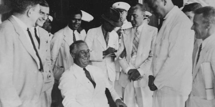 El mayor temor de Franklin D. Roosevelt en el camino hacia la guerra fue la penetración del Eje en América Latina. El presidente hizo un crucero a las capitales latinas para promover su política de Buen Vecino. (Biblioteca Presidencial Franklin D. Roosevelt)