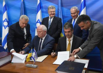 Primer Ministro Benjamin Netanyahu se reunió esta noche, el 21 de enero de 2019, con el Presidente de Ucrania, Petro Poroshenko, en la oficina del Primer Ministro en Jerusalén / Chaim Tzach / GPO