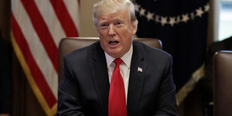 El presidente de los Estados Unidos, Donald Trump, habla durante una reunión de gabinete en la Casa Blanca, el 2 de enero de 2019, en Washington, DC. (Foto AP / Evan Vucci)